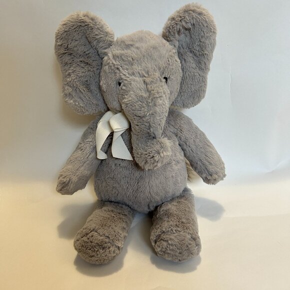 PBK Pottery Barn Kids gray ELEPHANT 16" Plush Stuffed Animal Toy floppy - Picture 1 of 10